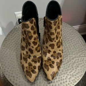 Only one couple of times dyed hair calf fur ankle boots